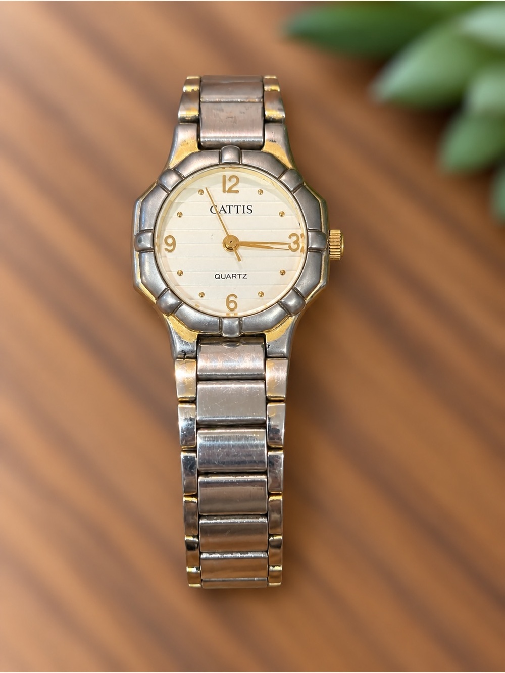 Vintage Cattis Two-Tone Gold & Silver Quartz Watch